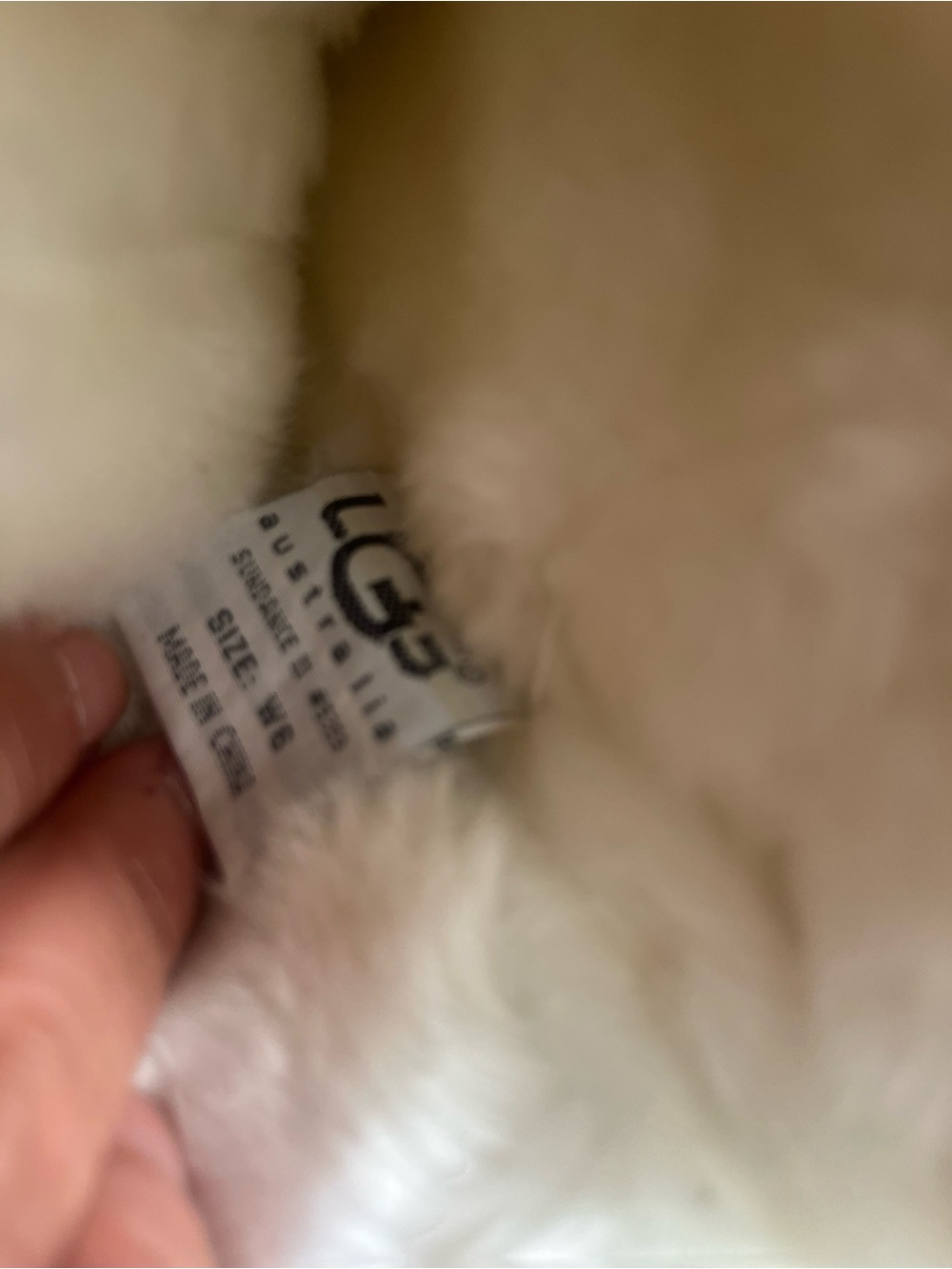 UGG  size W6 Women's Cream Suede Faux Fur Mid-Calf Boots - Picture 6 of 10